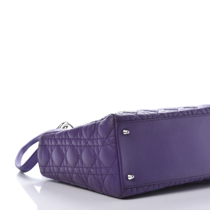 Christian Dior Lambskin Cannage Medium Lady Dior Purple 6 of 11