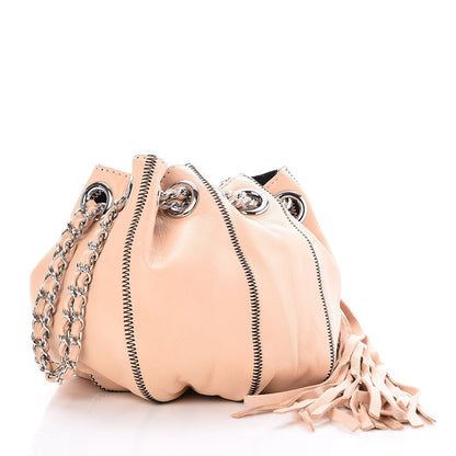 Chanel Lambskin Satin Reversible Mini Sac Cordon Light Pink 4 of 10