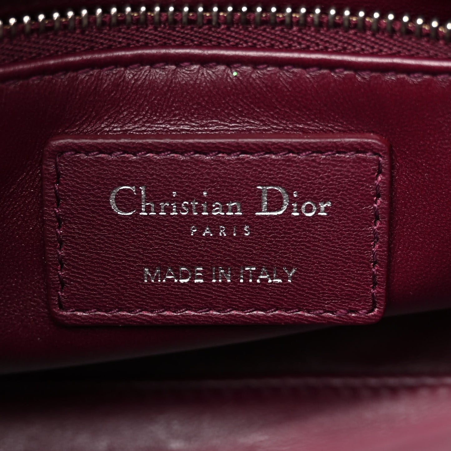 Lambskin Cannage Crystal Mini Lady Dior Plum