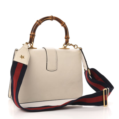 Gucci Calfskin Bamboo Web Medium Dionysus Top Handle Bag White Blue Hibiscus Red 4 of 16