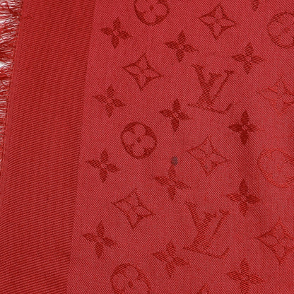 Louis Vuitton Silk Wool Monogram Shawl Pomme D'Amour 5 of 5