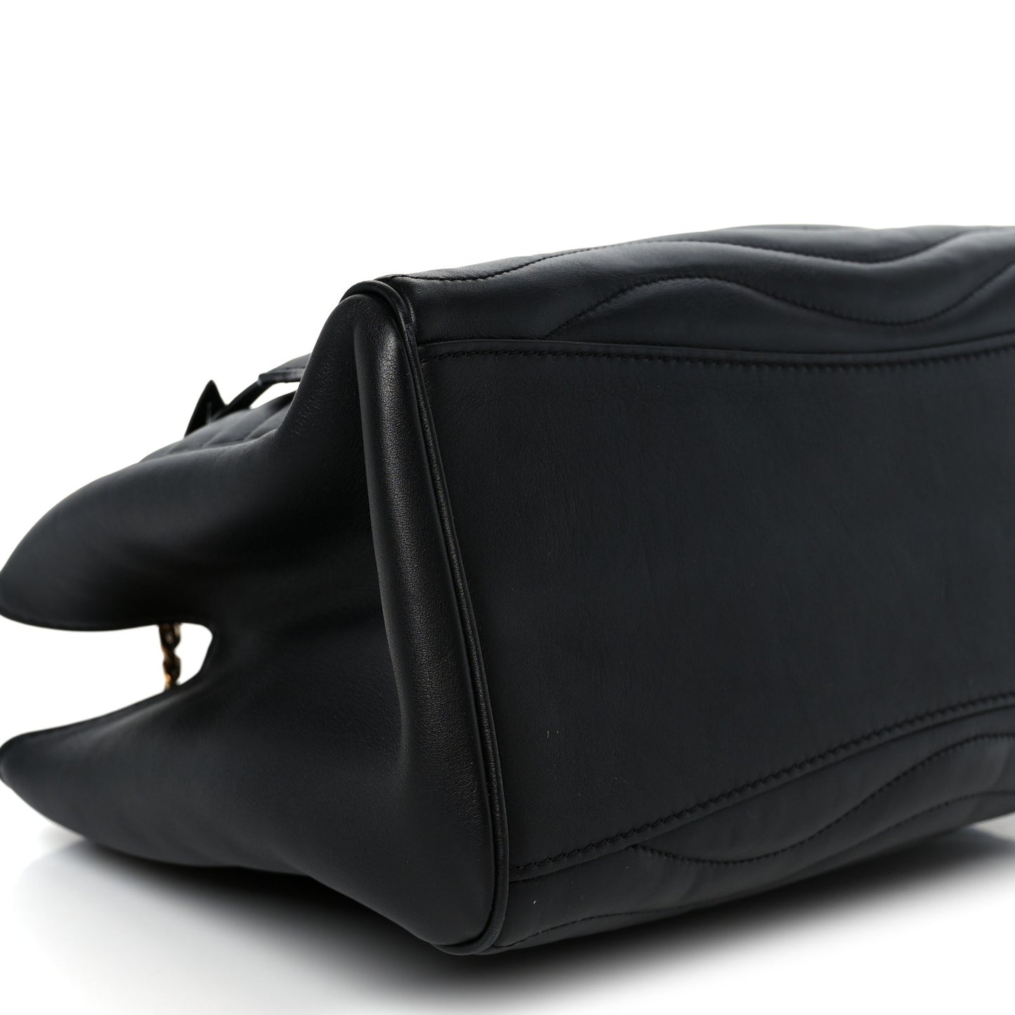 Calfskin New Wave Chain Tote Black