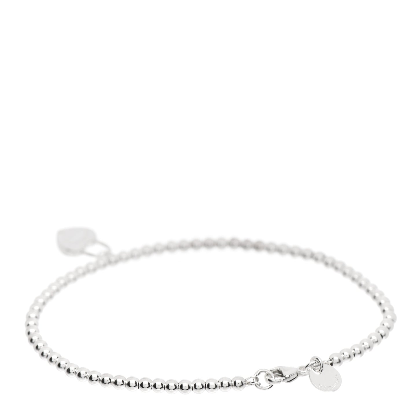 Sterling Silver 3mm Return to Tiffany Heart Lock Bead Bracelet