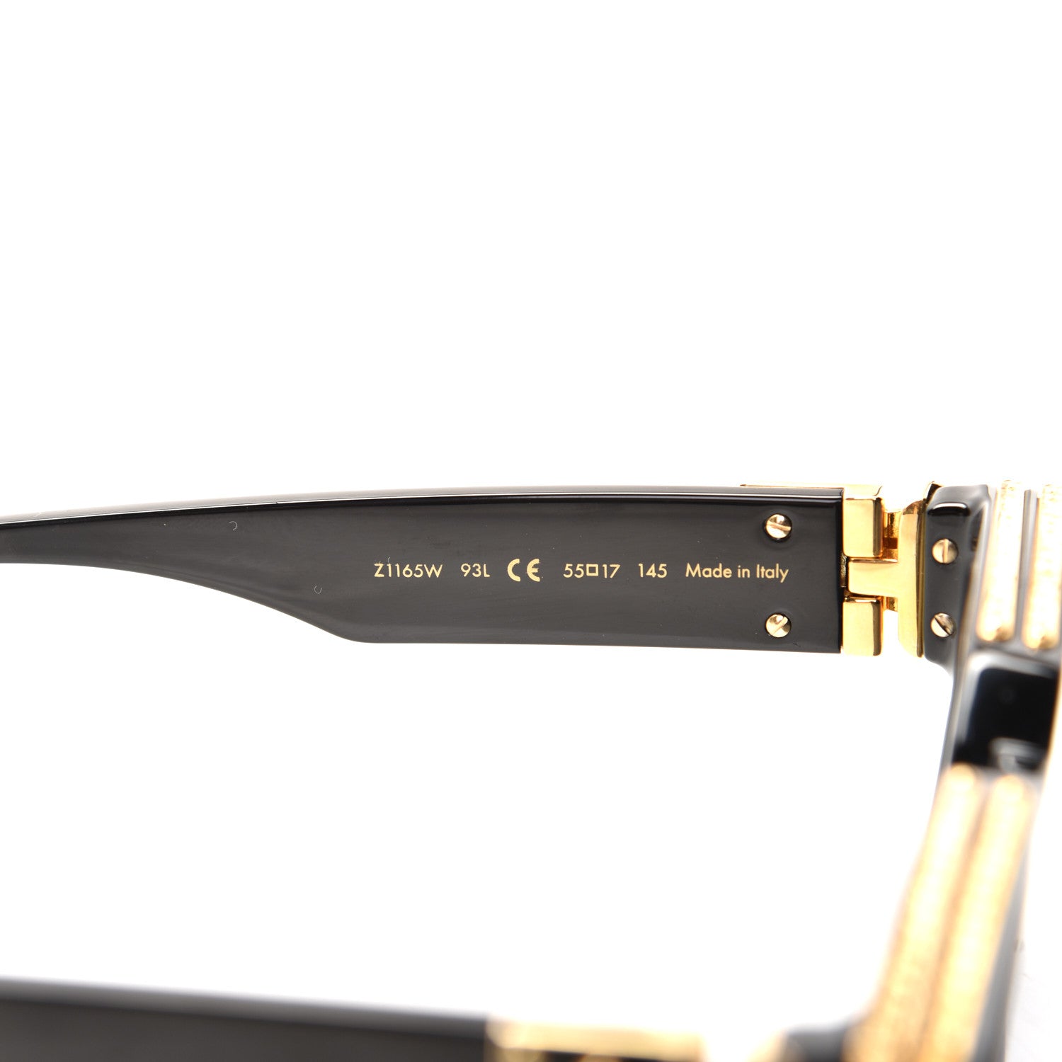 Louis Vuitton Acetate 1.1 Millionaires Sunglasses Z1165W Black 3 of 8
