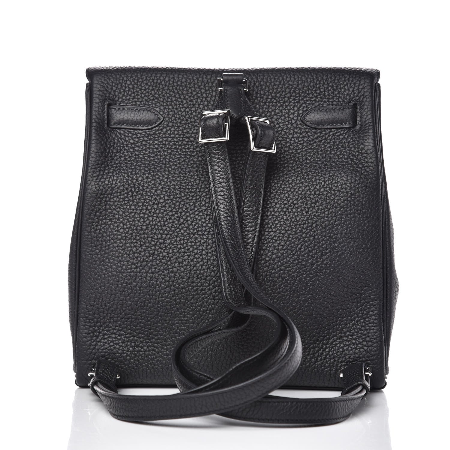 Hermes Taurillon Clemence Kelly Ado Backpack Black 4 of 25