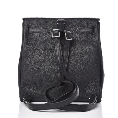 Hermes Taurillon Clemence Kelly Ado Backpack Black 4 of 25