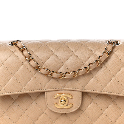 Chanel Caviar Quilted Small Double Flap Beige 8 of 10