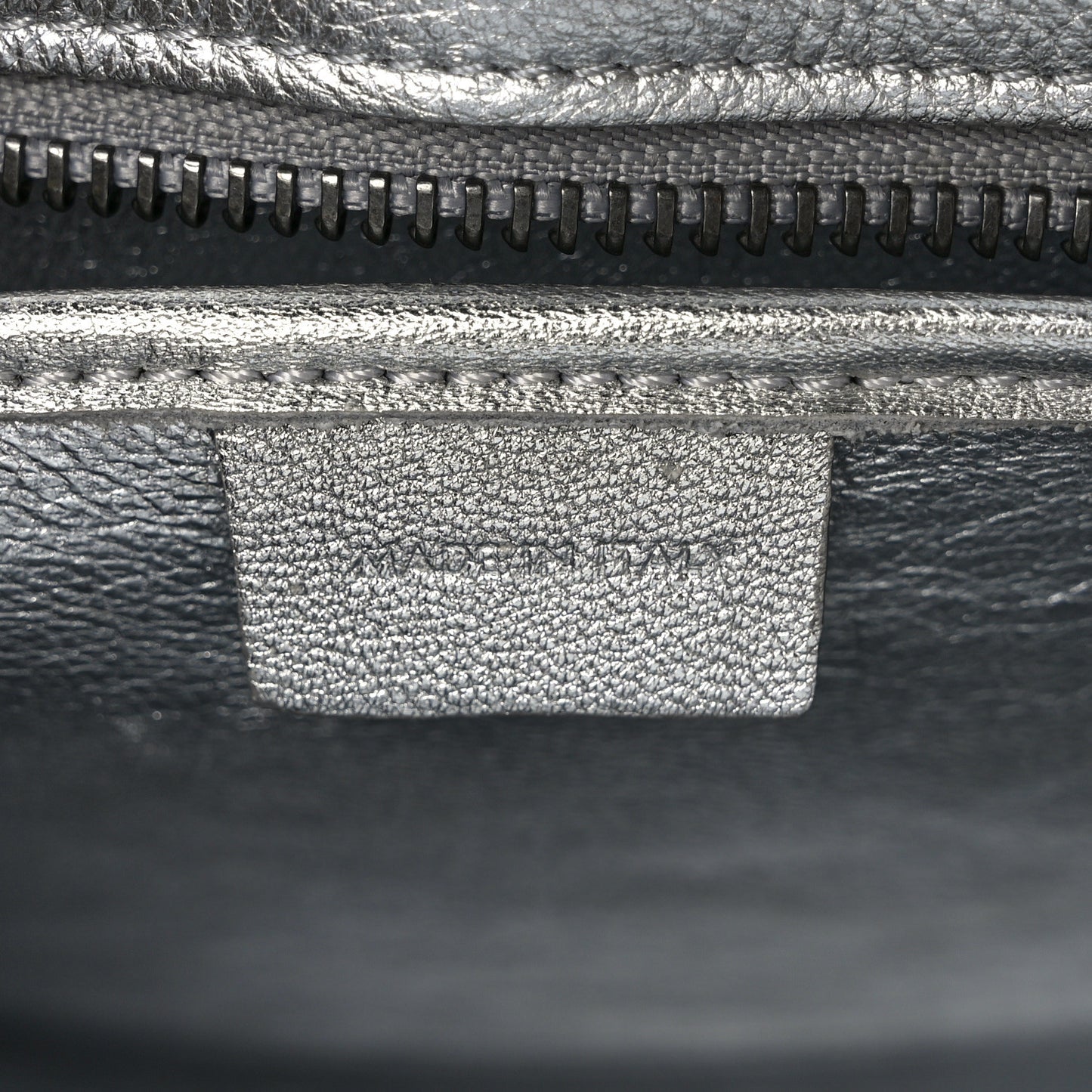 Laminated Lambskin Nano Luggage Silver