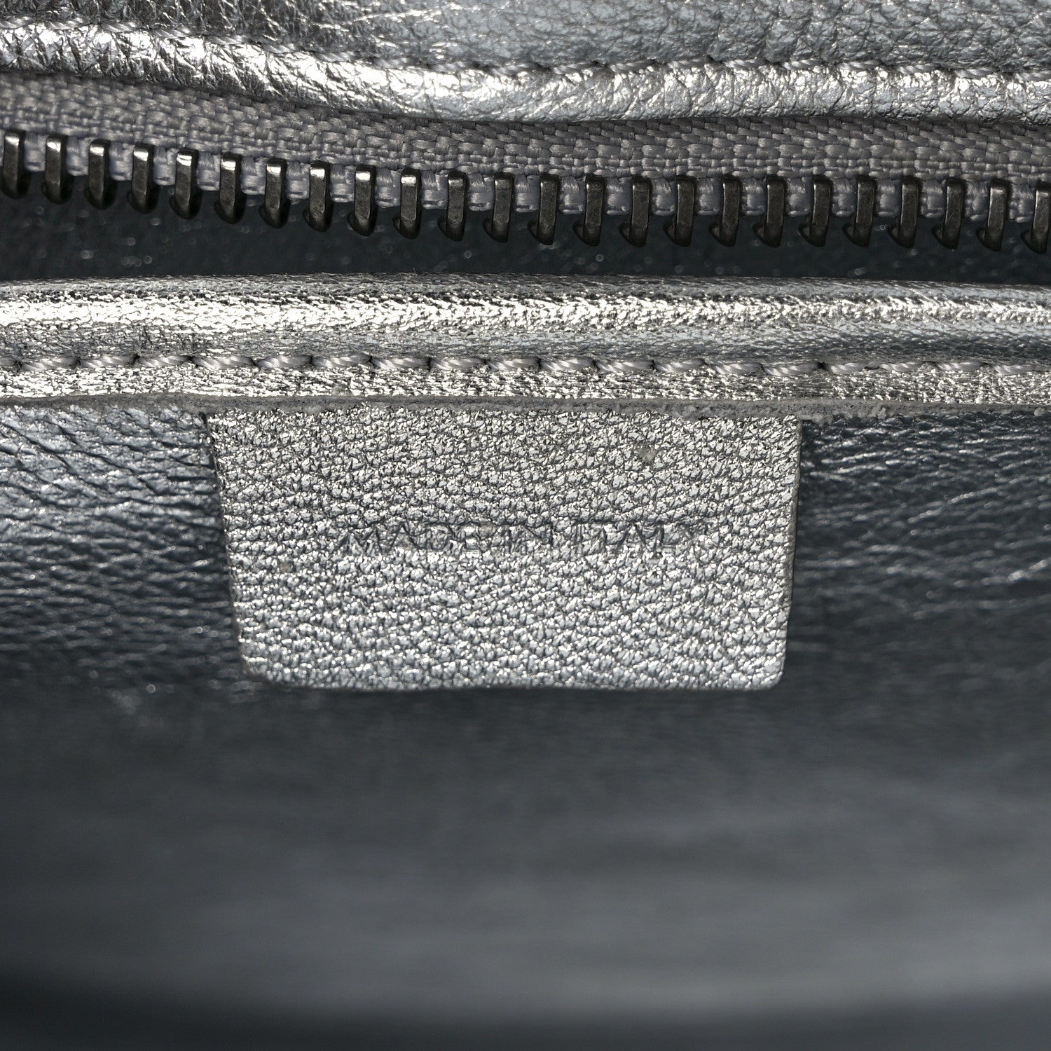 Celine Laminated Lambskin Nano Luggage Silver 7 of 11