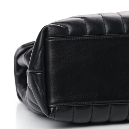Saint Laurent Calfskin Y Quilted Monogram Medium Loulou Chain Satchel Black 7 of 8