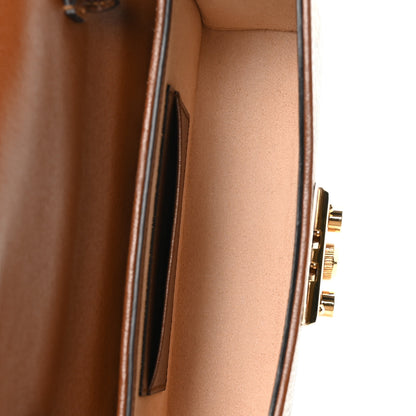 Gucci GG Supreme Monogram Calfskin Mini Padlock Top Handle Shoulder Bag Beige Black Cuir 5 of 10