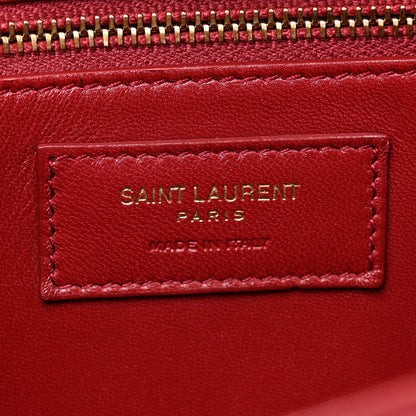 Saint Laurent Box Calfskin Le Carre Satchel Opyum Red 6 of 12