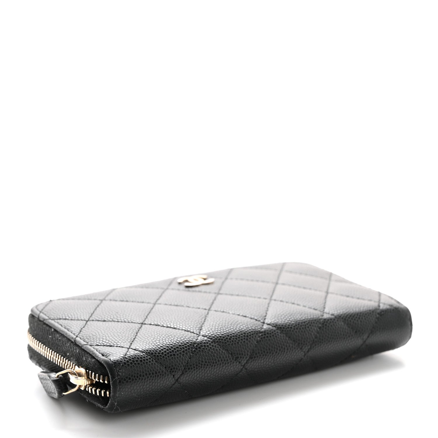 Chanel Caviar Quilted Medium Zip Around Wallet Black 4 of 12
