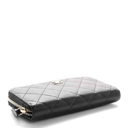 Chanel Caviar Quilted Medium Zip Around Wallet Black 4 of 12