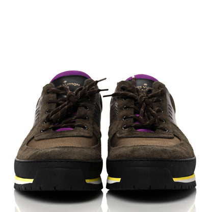 Louis Vuitton Epi Suede Mens Harlem Richelieu Sneakers 7.5 Brown Yellow 2 of 8