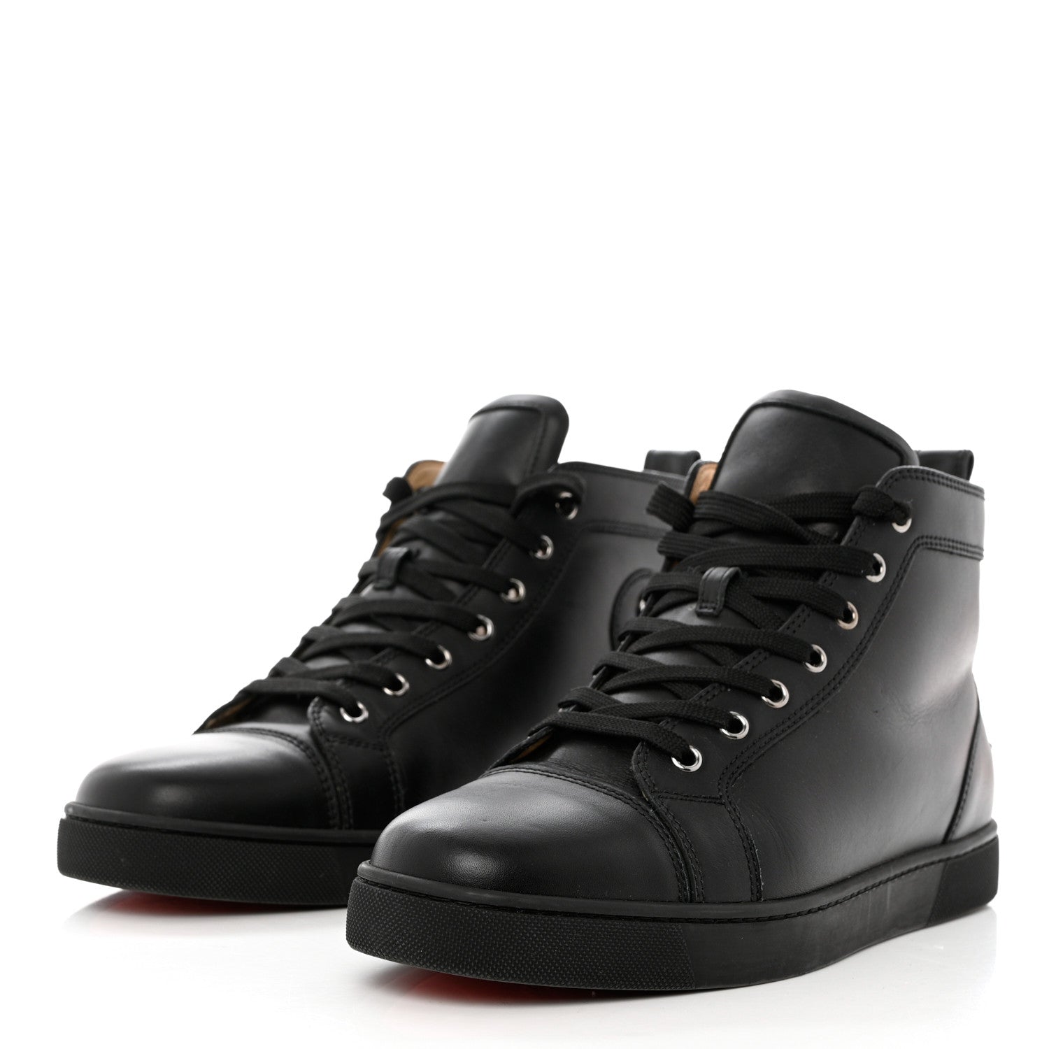 Christian Louboutin Calfskin Mens Louis Flat Sneakers 42.5 Black 3 of 10