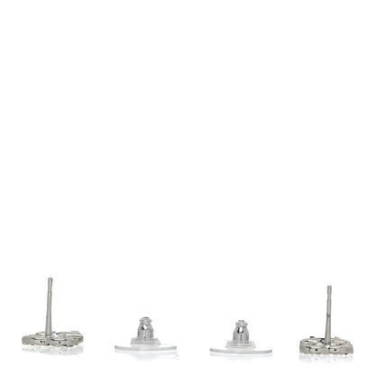 Chanel Crystal CC Starfall Drop Earrings Silver 3 of 4