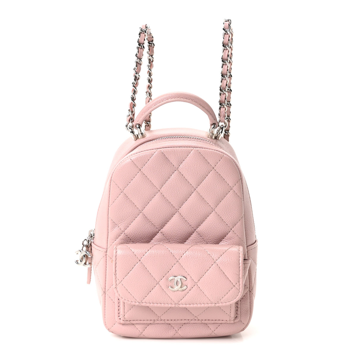 Chanel Caviar Quilted CC Mini Classic Backpack Pink 1 of 9