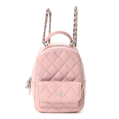 Chanel Caviar Quilted CC Mini Classic Backpack Pink 1 of 9