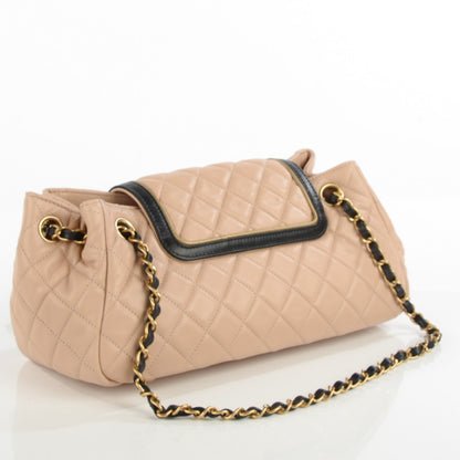 Chanel Lambskin Quilted East West Accordion Flap Beige 3 of 8