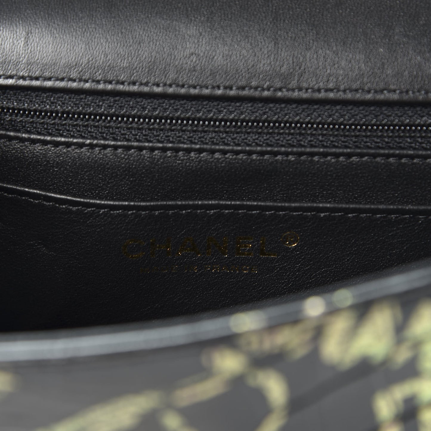 Calfskin Crocodile Embossed Graffiti 2.55 Mini Cocodile Reissue Flap Black Pink