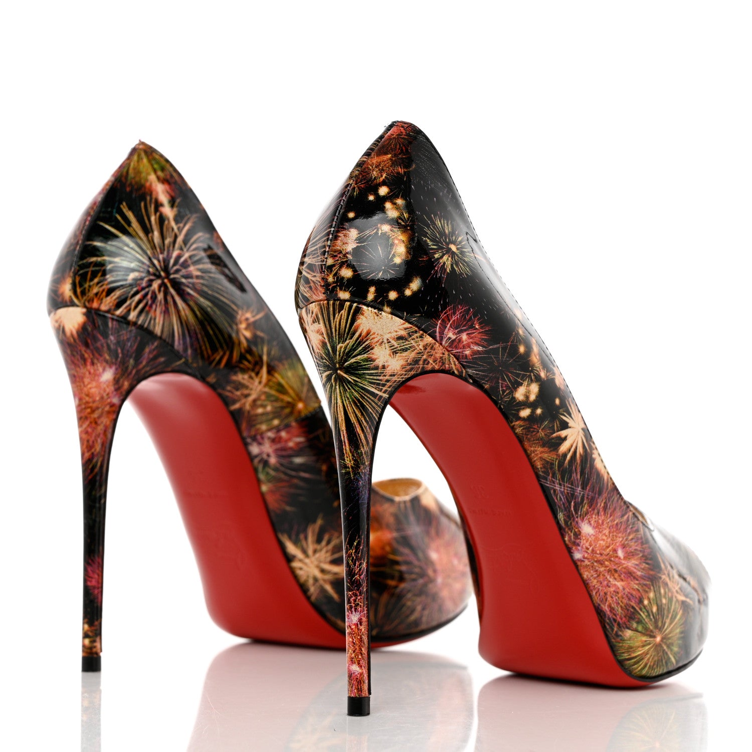 Christian Louboutin Patent Fireworks New Very Prive 120 Pumps 36