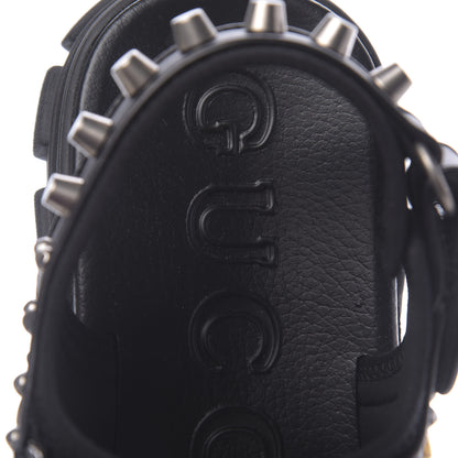 Gucci Nappa Mesh Studded Mens Aguru Sandals 10 Black 6 of 10