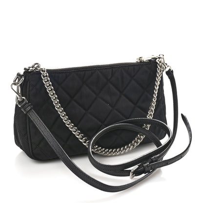 Prada Nylon Tessuto Impuntu Quilted Crossbody Bag Black 3 of 8