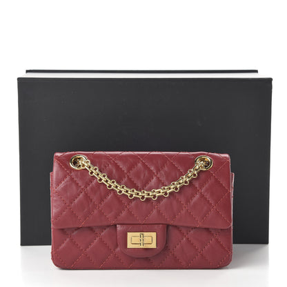 Chanel Aged Calfskin Quilted 2.55 Reissue Mini Flap Red 11 of 11