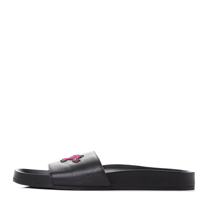 Louis Vuitton Calfskin Mens New Wave Mirabeau Flat Mules Black 1 of 10