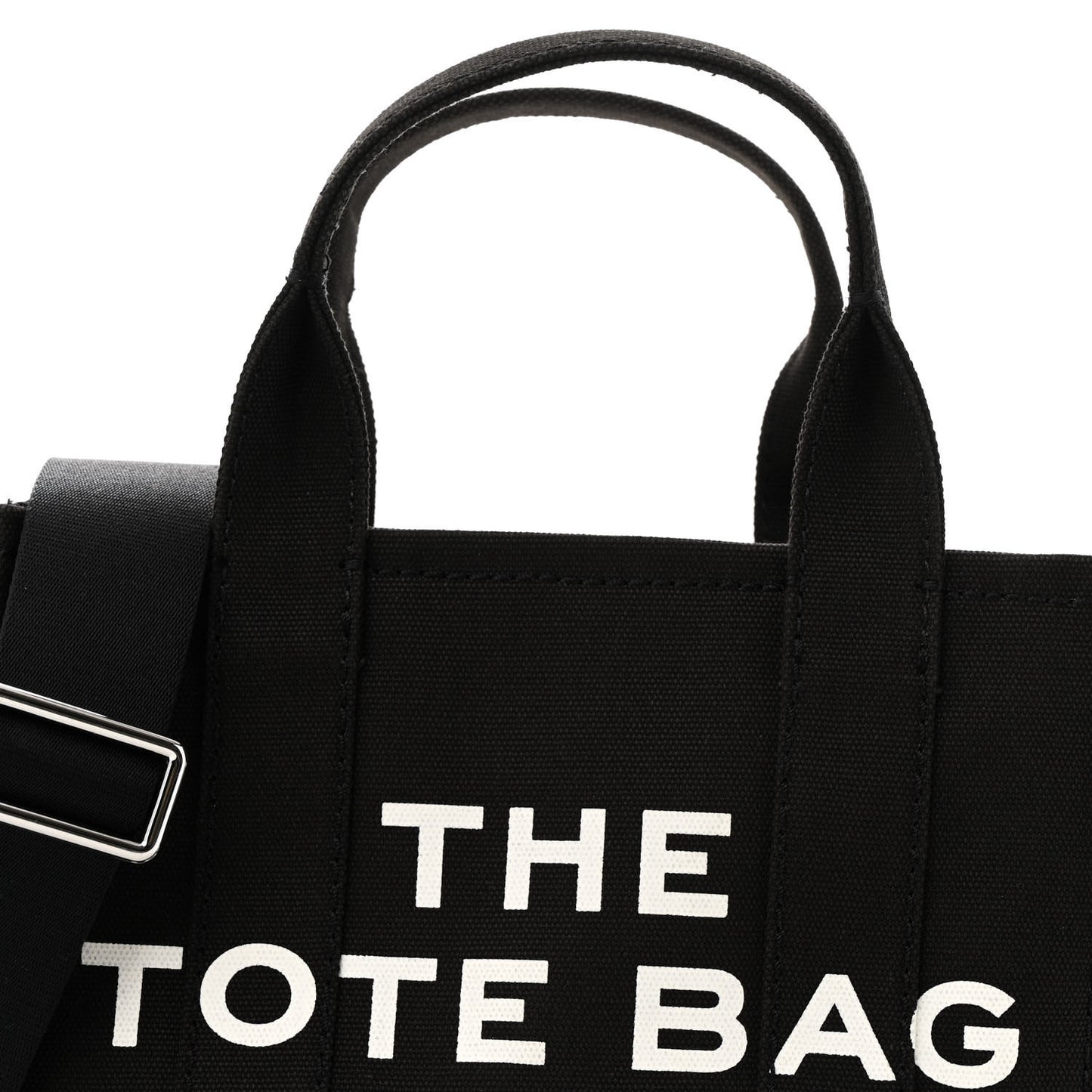 Cotton Canvas Small The Traveler Tote Bag Black