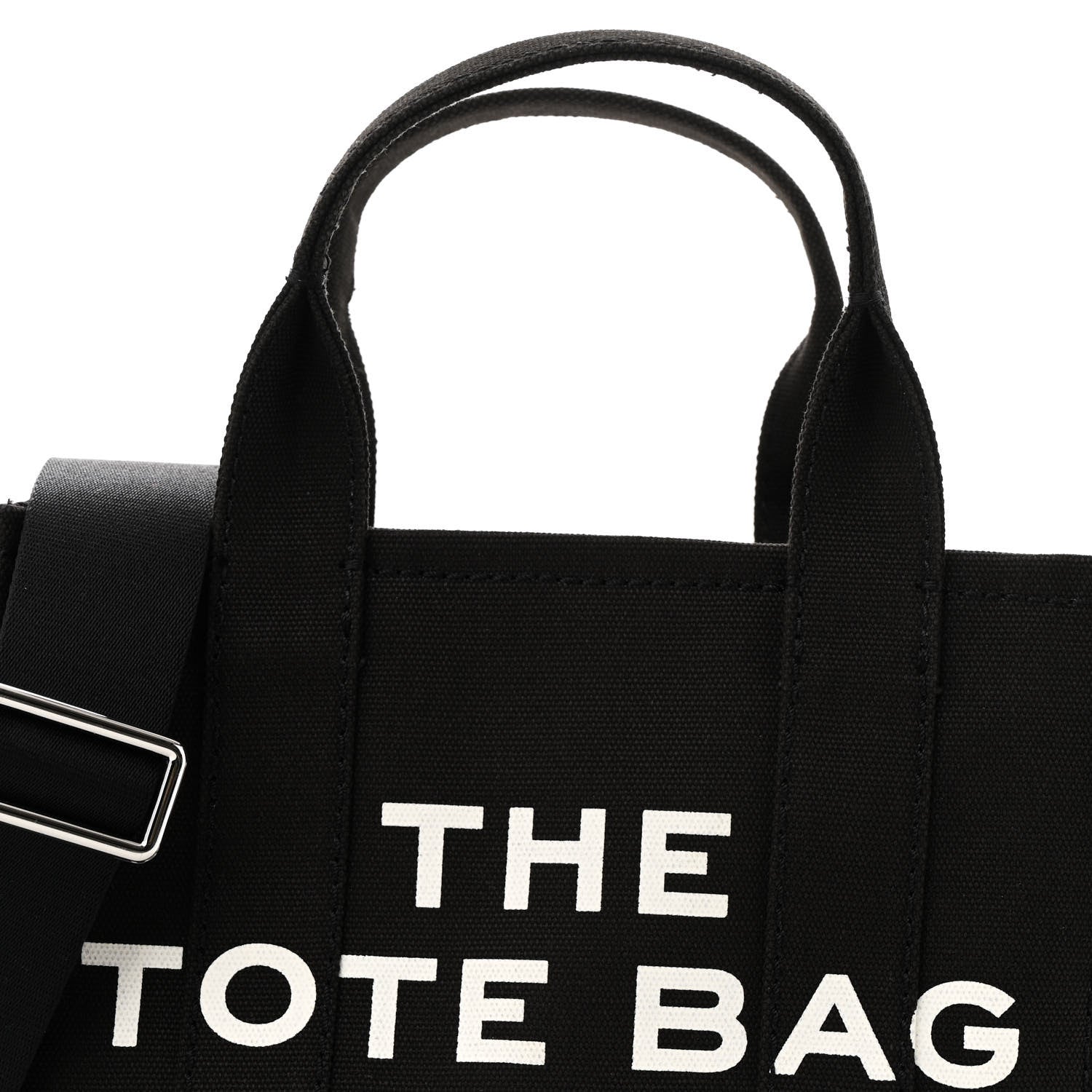 Marc Jacobs Cotton Canvas Small The Traveler Tote Bag Black 8 of 13