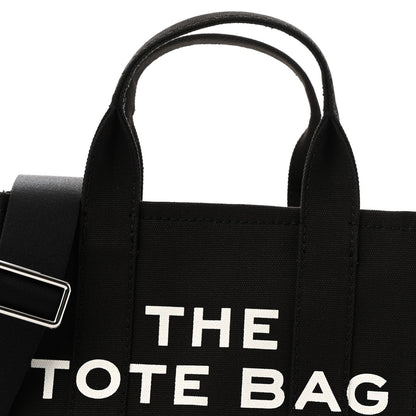 Marc Jacobs Cotton Canvas Small The Traveler Tote Bag Black 8 of 13