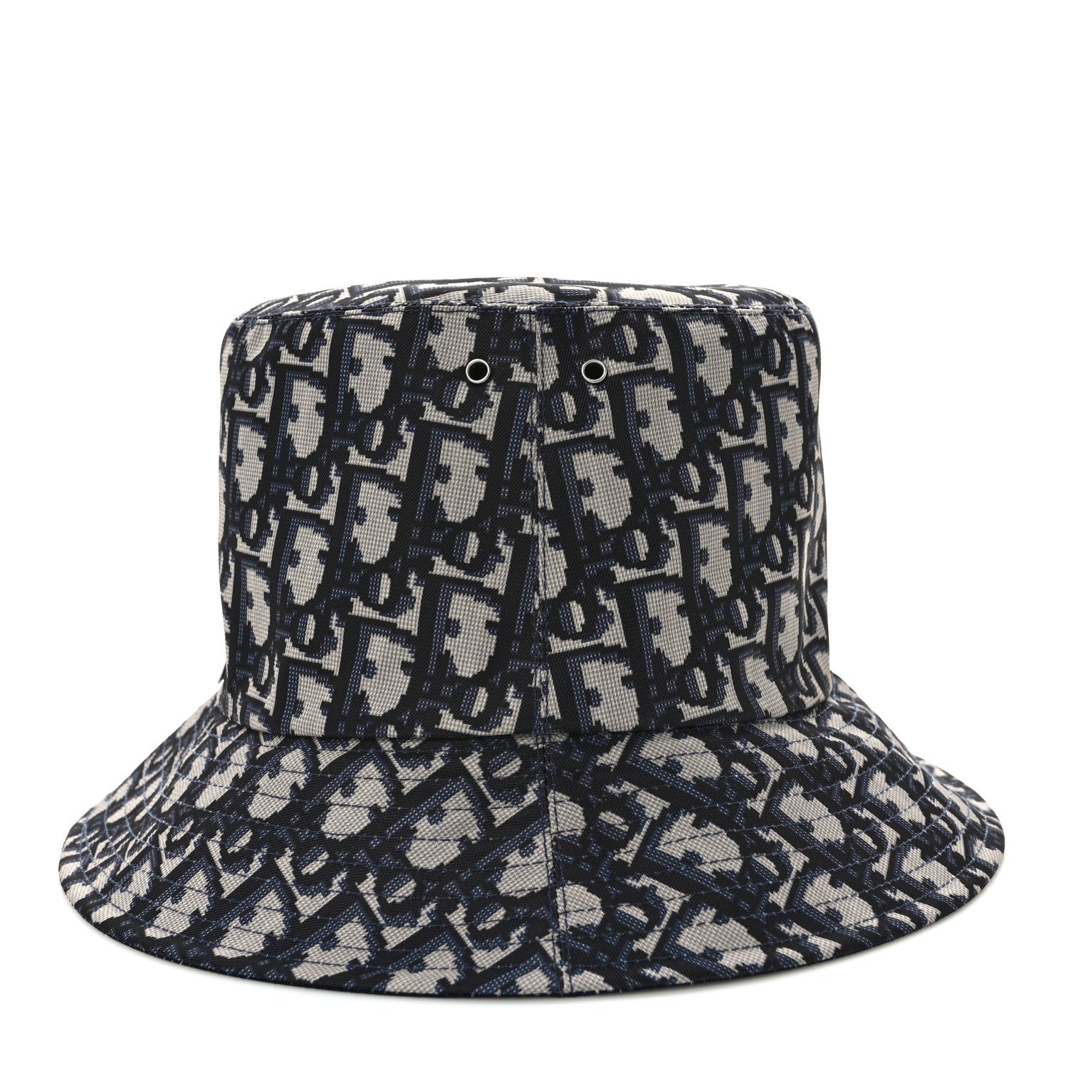 Christian Dior Oblique Reversible Teddy-D Brim Bucket Hat 57 Blue 9 of 13
