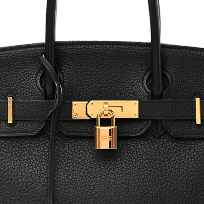 Hermes Taurillon Clemence Birkin 30 Black 5 of 16