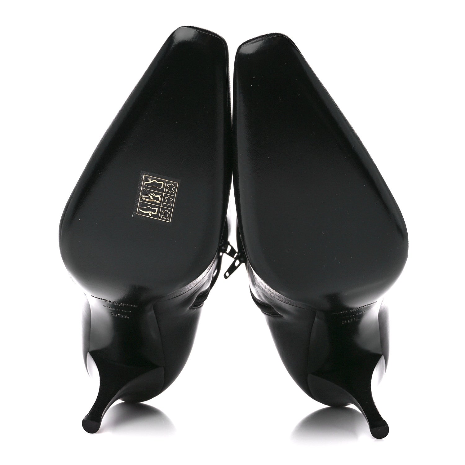 Saint Laurent Goatskin Crystal Buckle Claude 90 Ankle Booties 39.5 Black 5 of 9