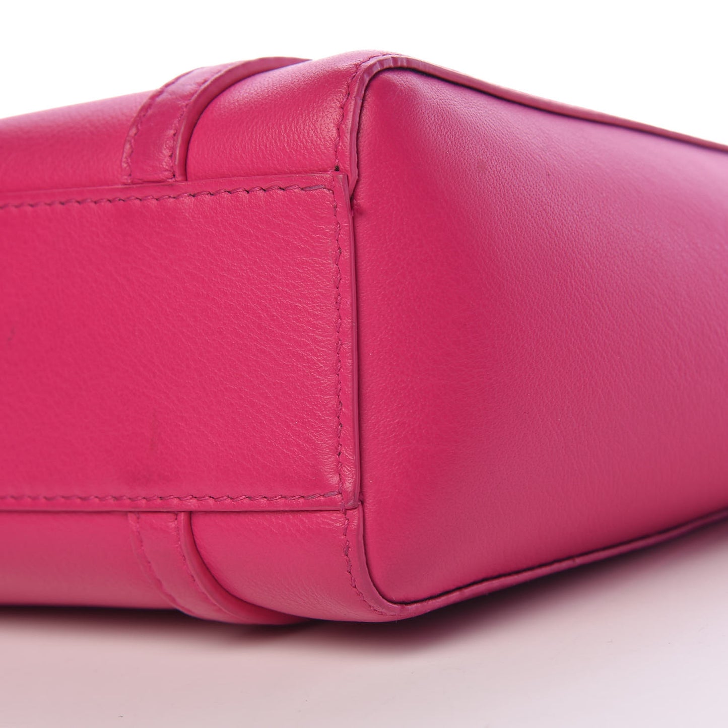 Calfskin XXS Everyday Tote Rose Magenta Black