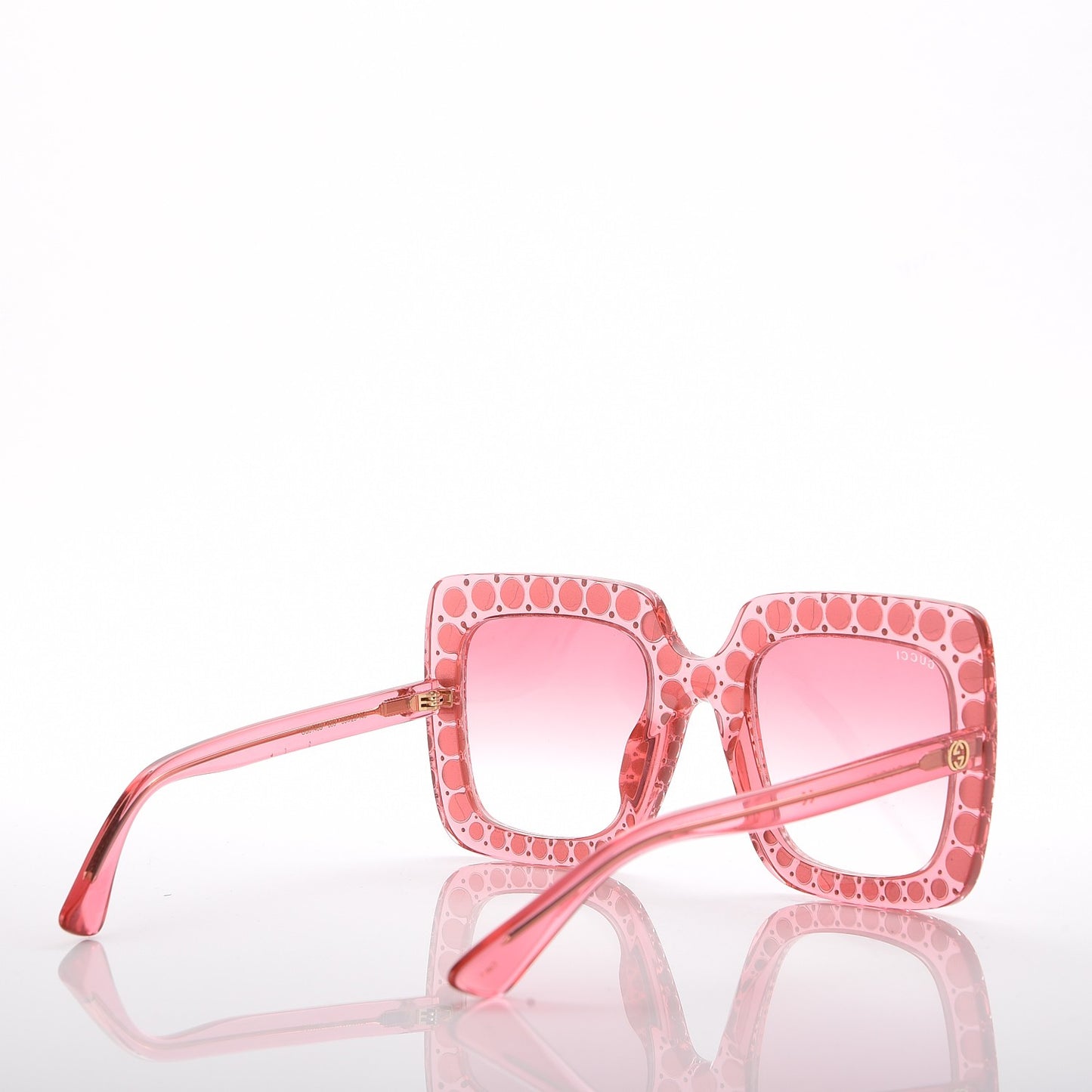 Acetate Crystal Oversize Sunglasses GG0148S Pink