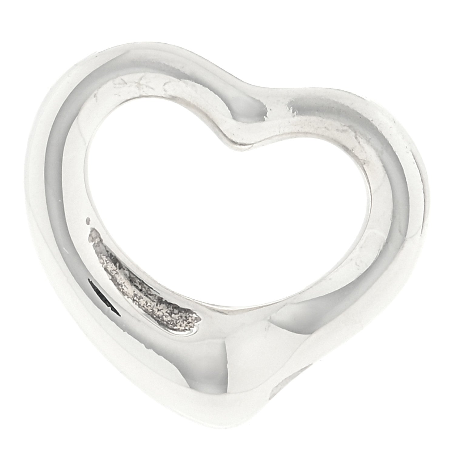 Tiffany Sterling Silver 16mm Elsa Peretti Open Heart Pendant 1 of 3