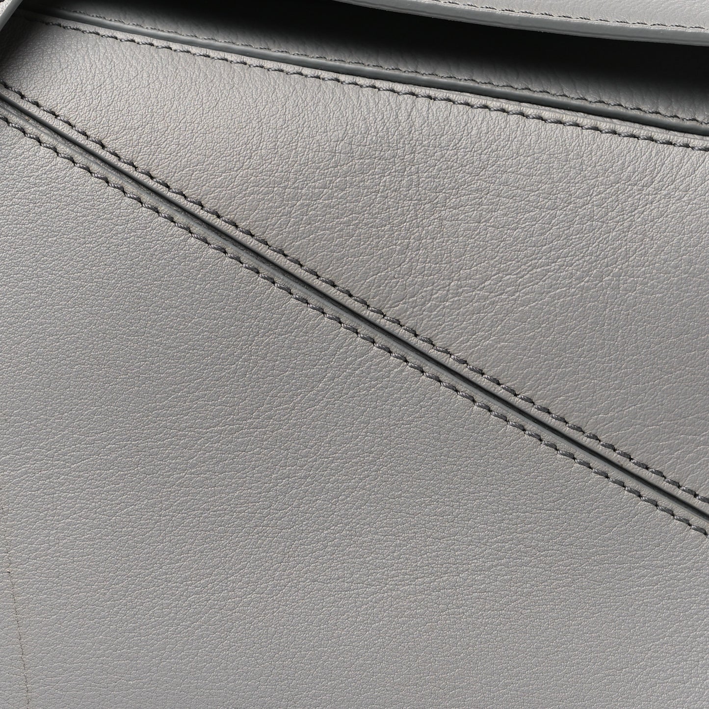 Calfskin Small Puzzle Bag Pearl Grey