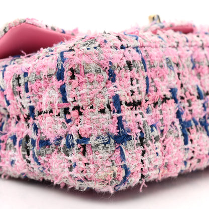 Chanel Tweed Quilted Mini Rectangular Flap Pink Multicolor 9 of 11