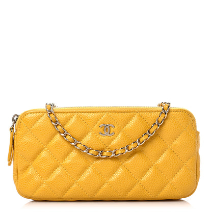 Chanel Caviar Quilted Small Clutch With Chain Yellow 1 of 18