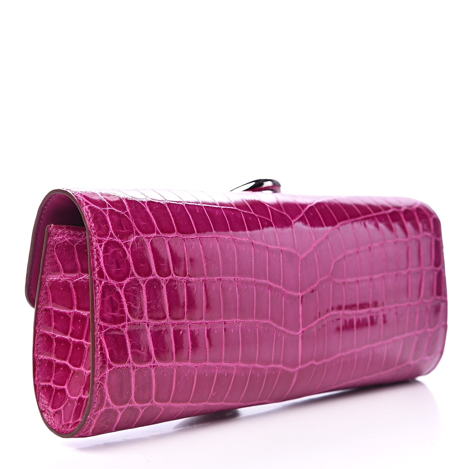 Hermes Shiny Niloticus Crocodile Egee Clutch Rose Scheherazade 3 of 10