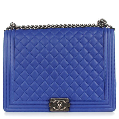 Chanel Calfskin Quilted Large Boy Flap Dark Blue 1 of 7