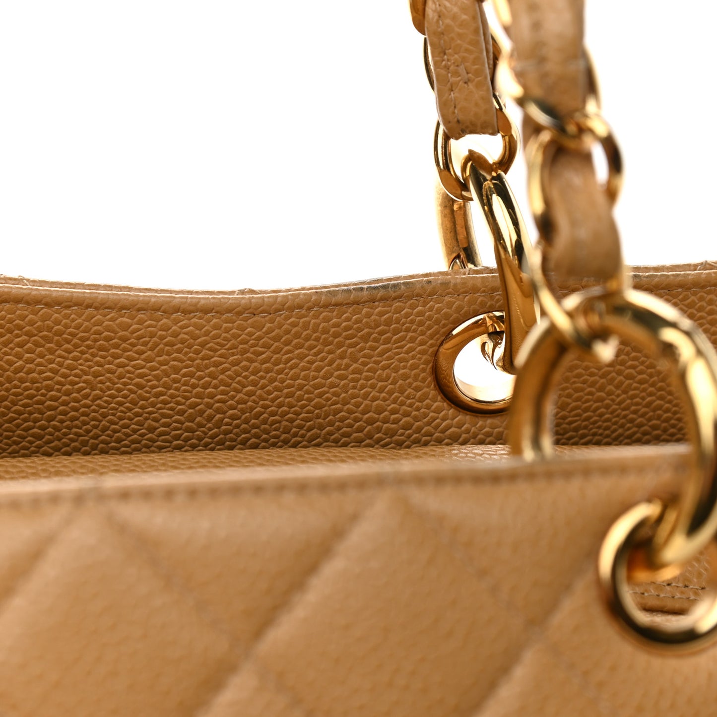 Caviar Quilted Grand Timeless Tote GTT Beige