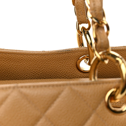 Chanel Caviar Quilted Grand Timeless Tote GTT Beige 13 of 14