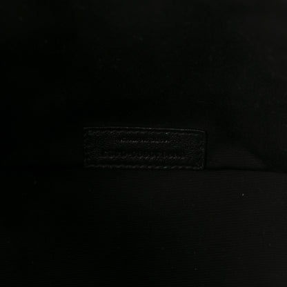 Saint Laurent Lambskin Carre Quilted Cassandre Small Bucket Bag Hot Wine 7 of 10