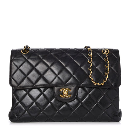 Chanel Lambskin Double Sided Jumbo Flap Black 1 of 8