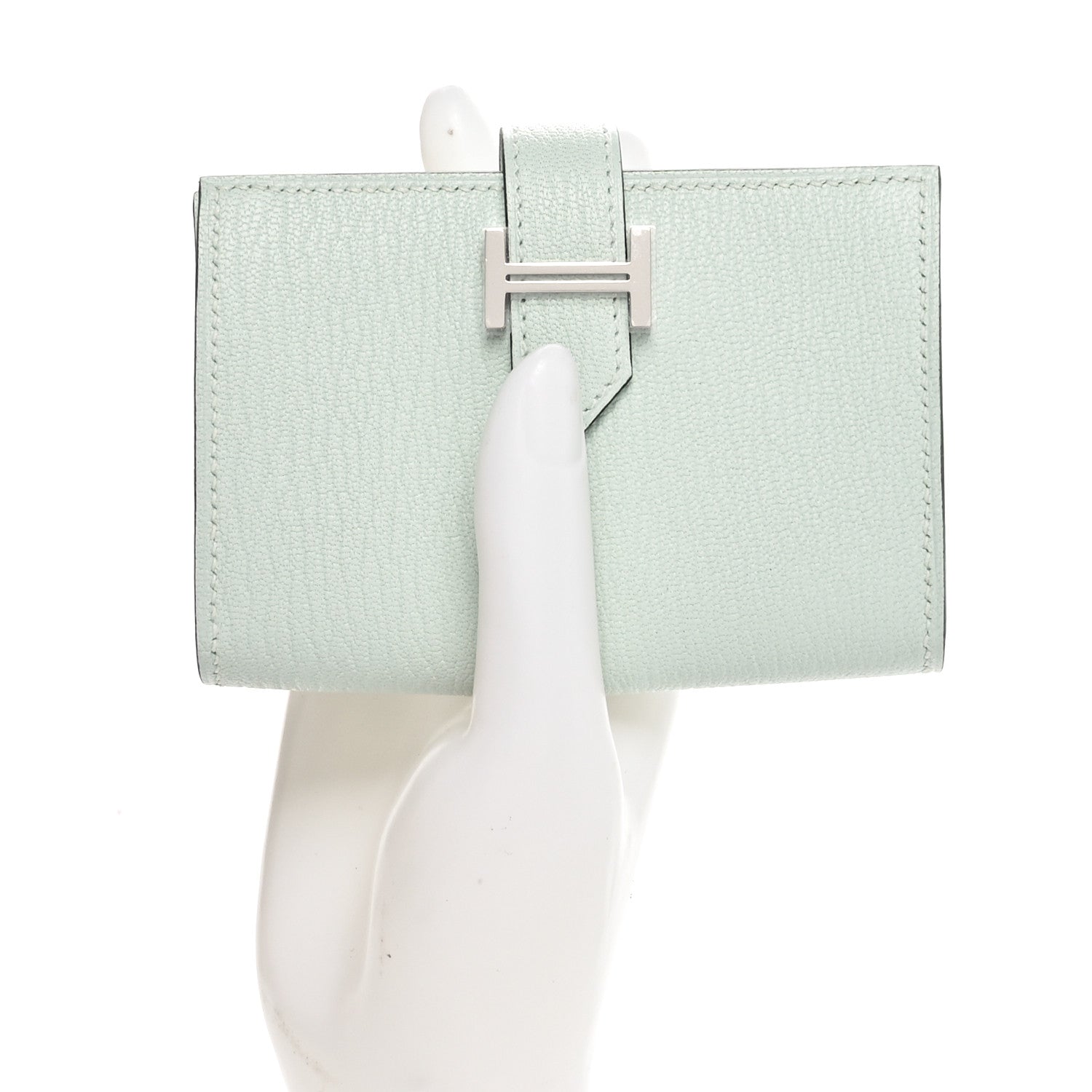 Hermes Chevre Mysore Bearn Card Holder Wallet Vert Peppermint 2 of 8