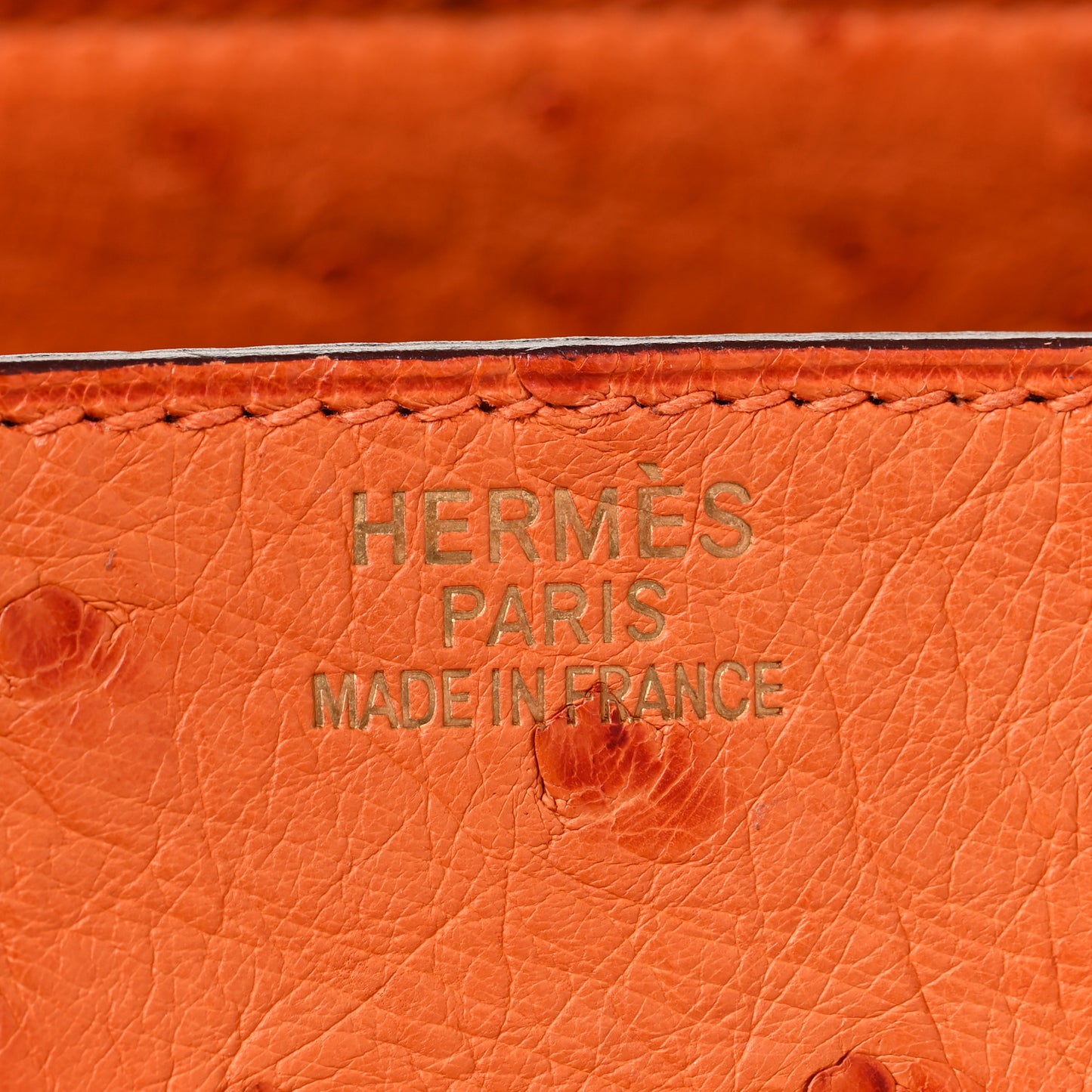 Ostrich Birkin 35 Orange